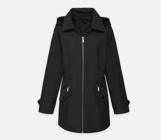Women's Black Pea Coat ikazz