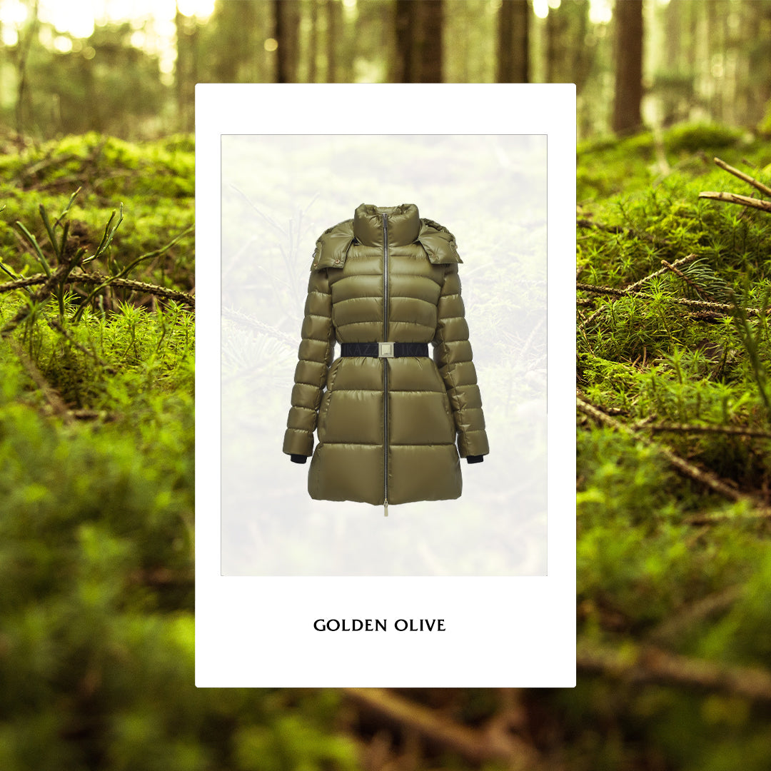 Eco-chic Winter Wear: IKAZZ's Women's Belted Puffer Coat Selection