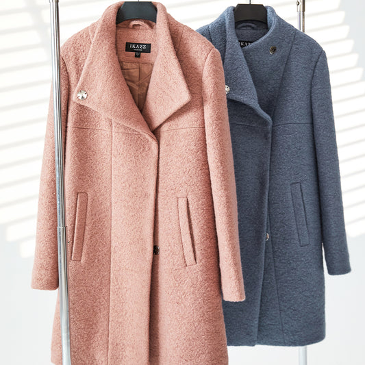 Elevate Your Winter Fashion with an IKAZZ Womens Wool Coat