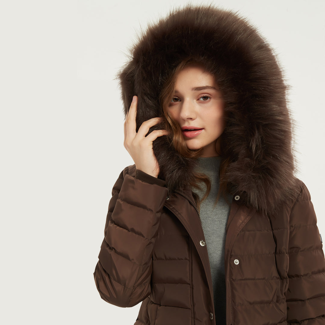 Environmentally-Friendly Fashion: IKAZZ's Women's Puffer Jacket with Hood