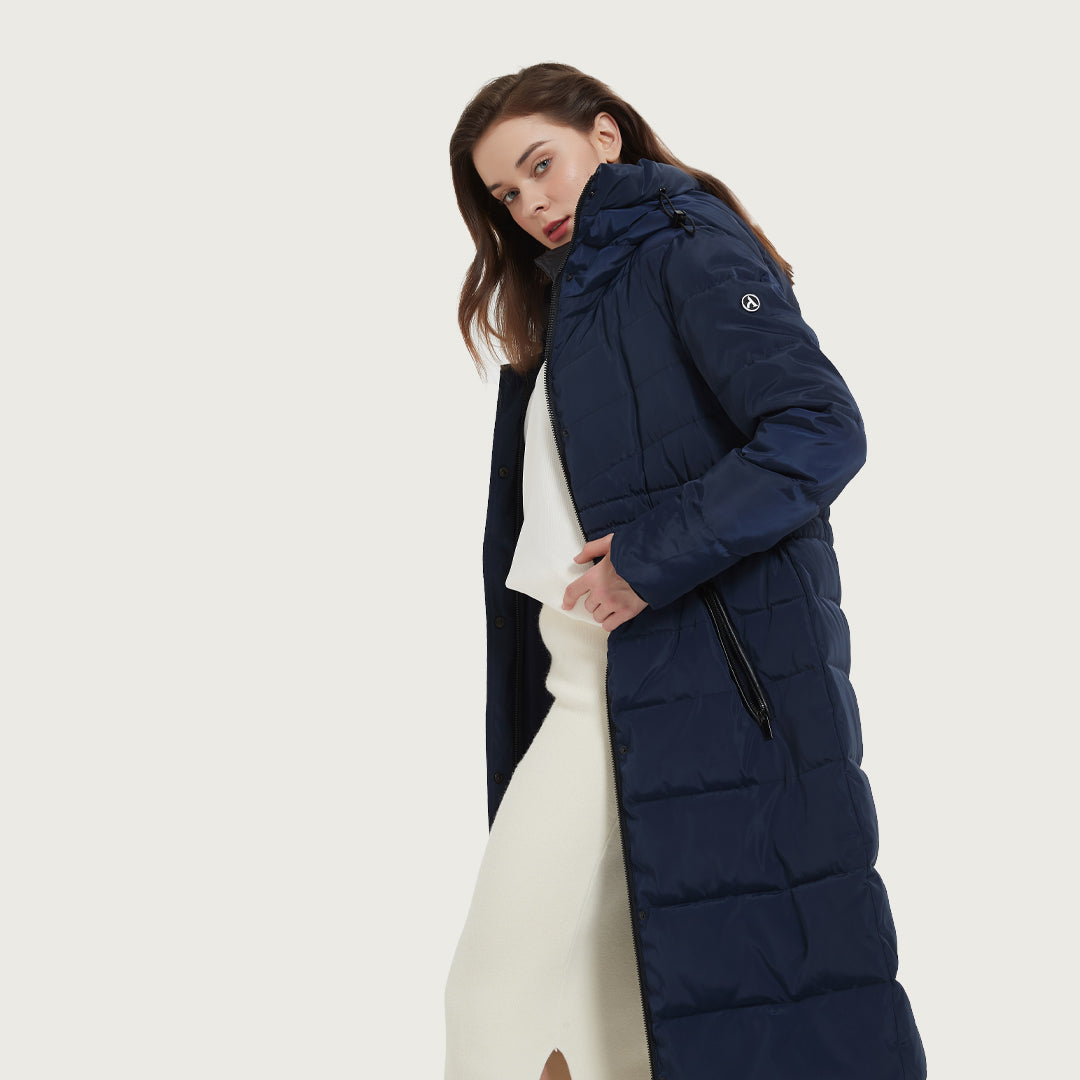 Stay Warm and Stylish with IKAZZ's Long Puffer Coat