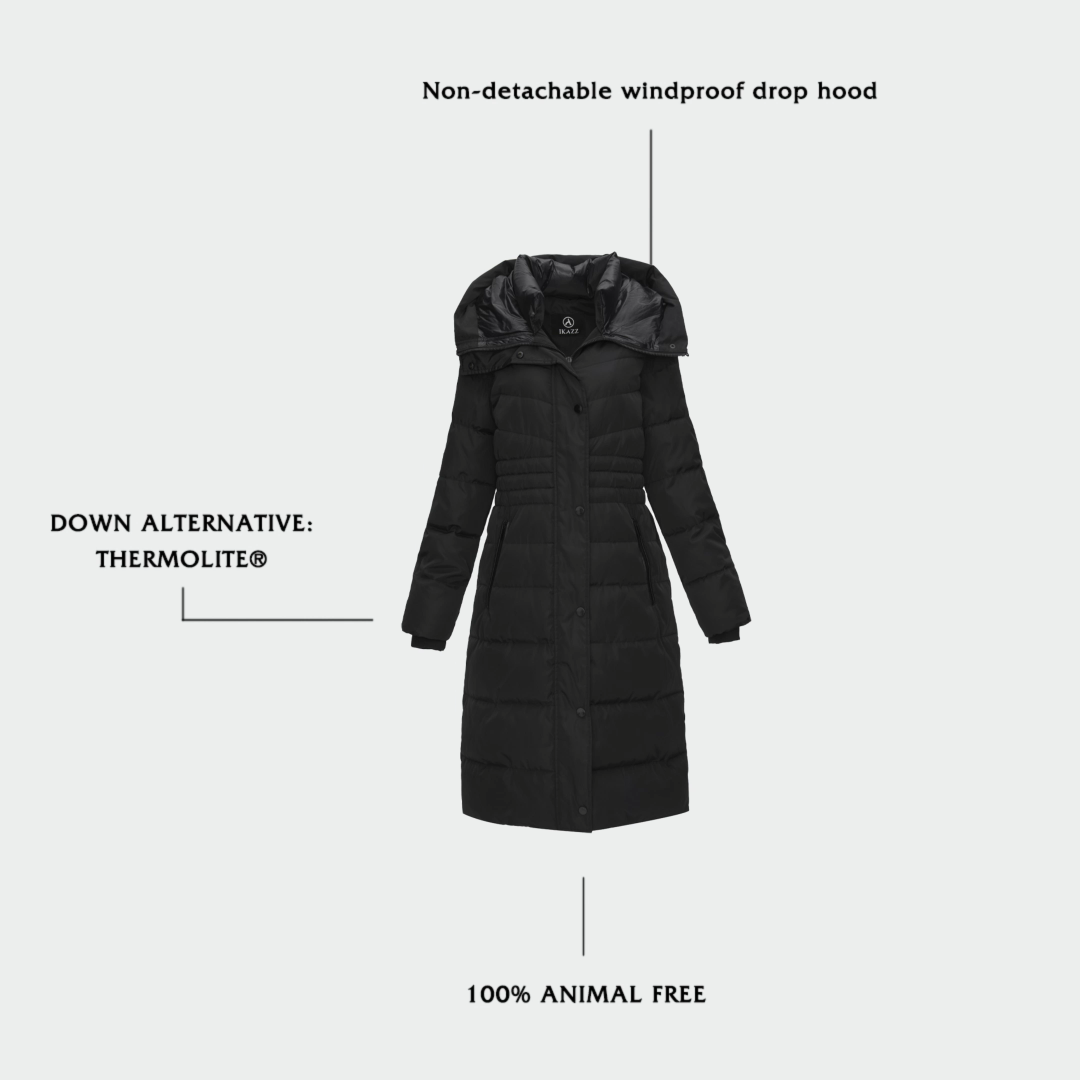 Stay Stylish and Warm with the IKAZZ Long Puffer Coat