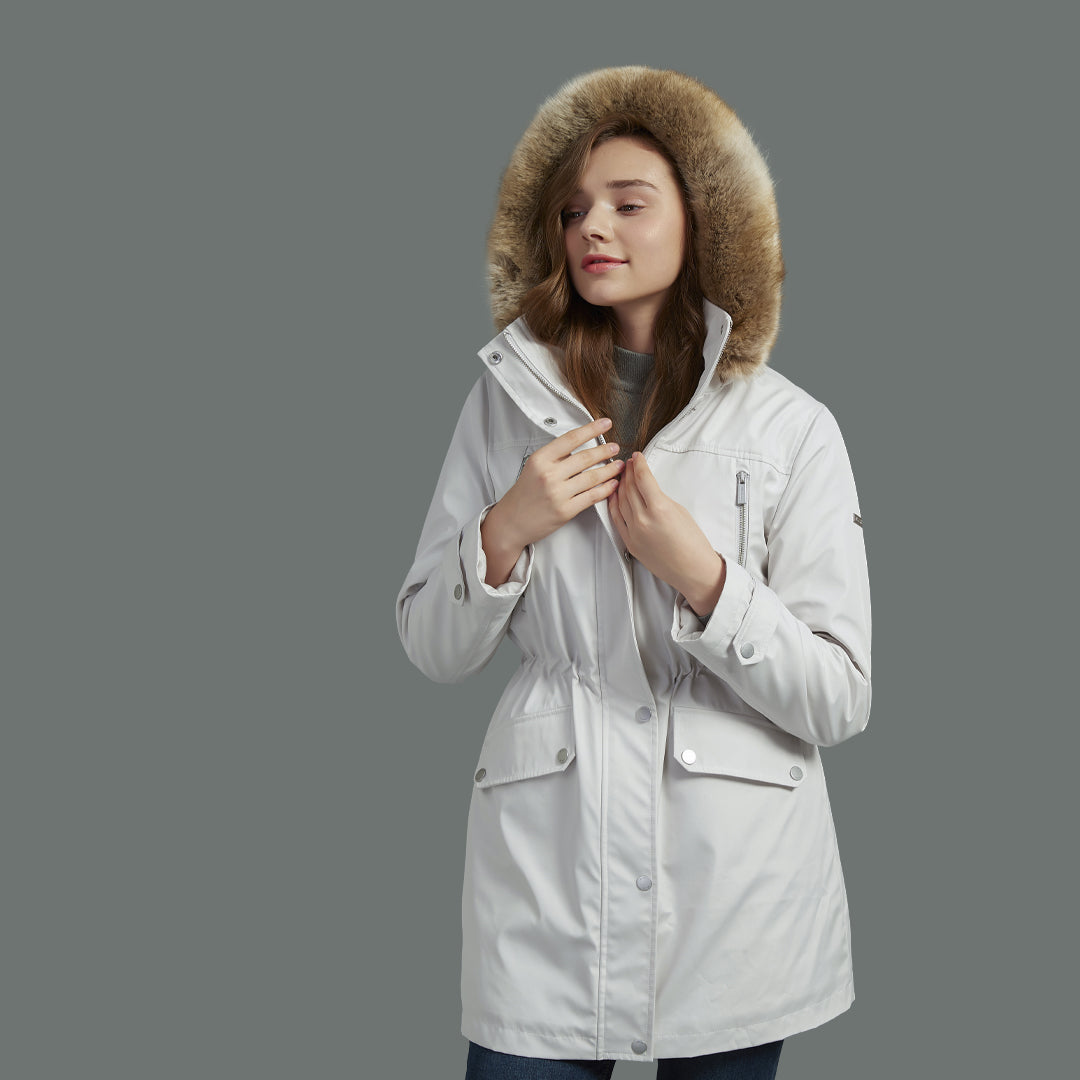 Your Top Winter Outfit: IKAZZ Womens Parka with Fur Hood