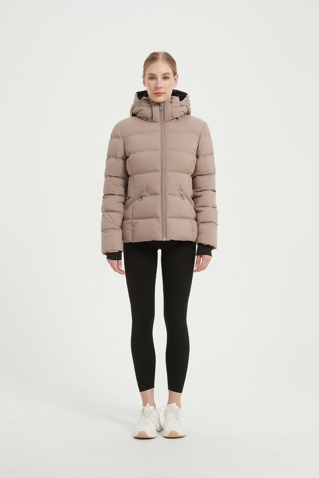 Casual Cropped Puffer Jacket with Hood