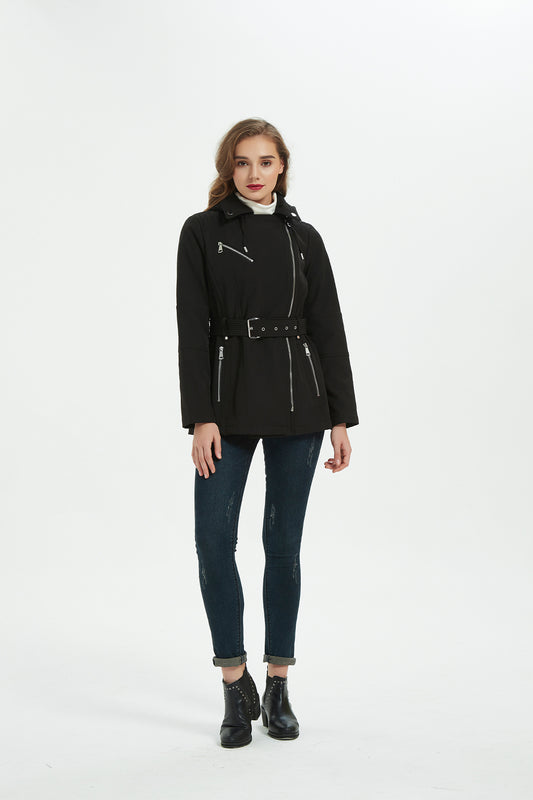 womens belted coat