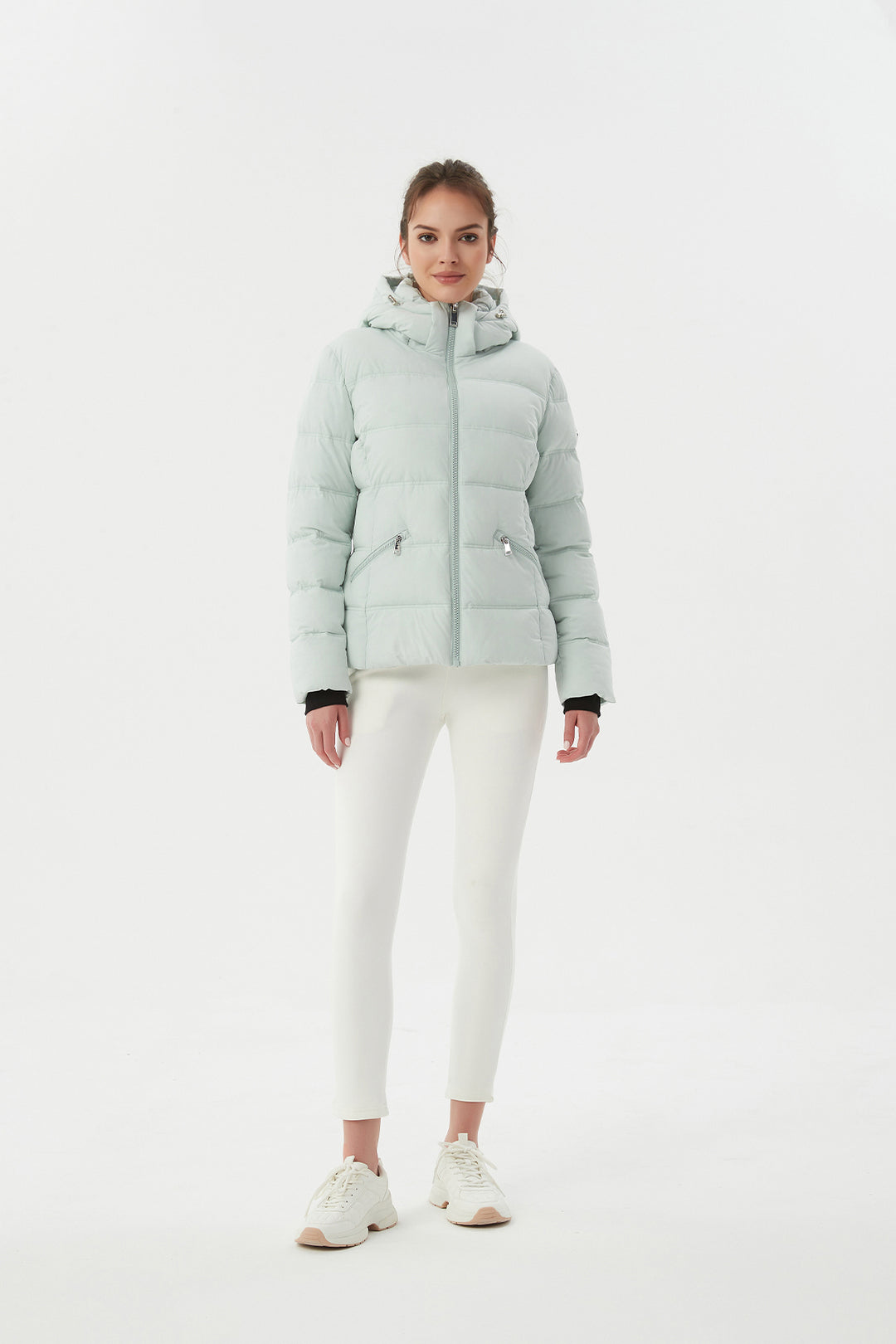 Casual Cropped Puffer Jacket with Hood