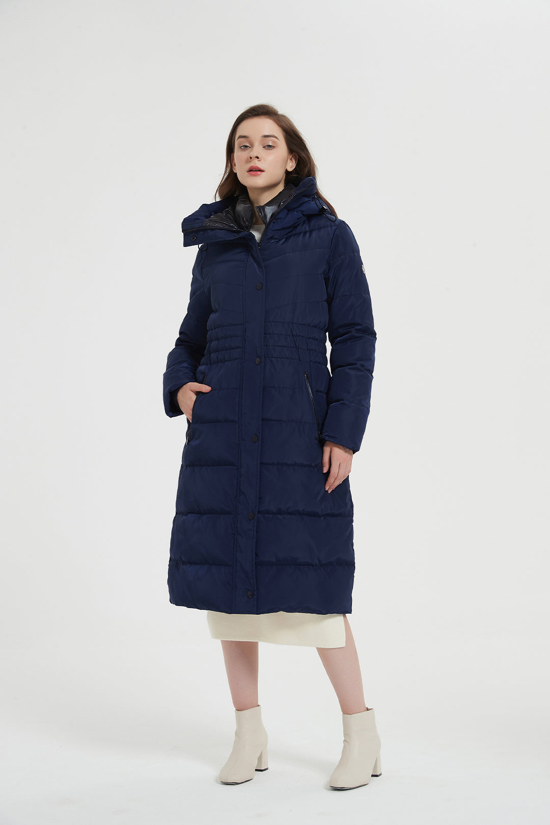 white long puffer coat