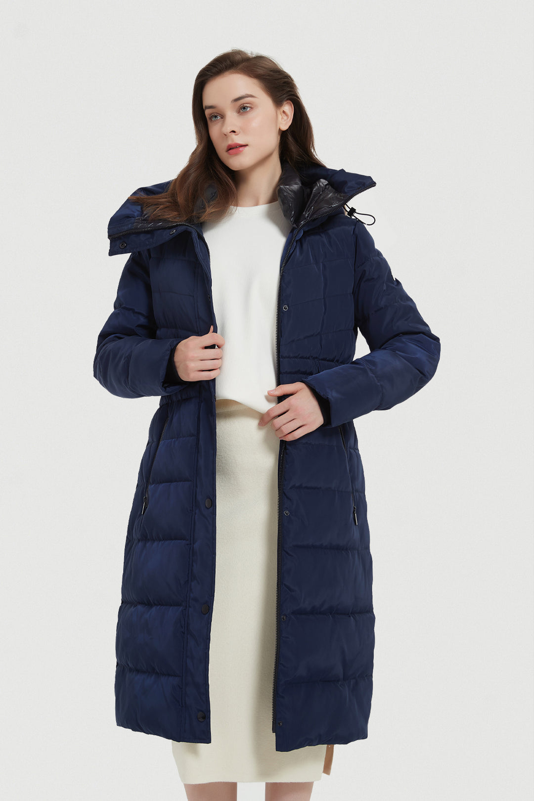 white long puffer coat
