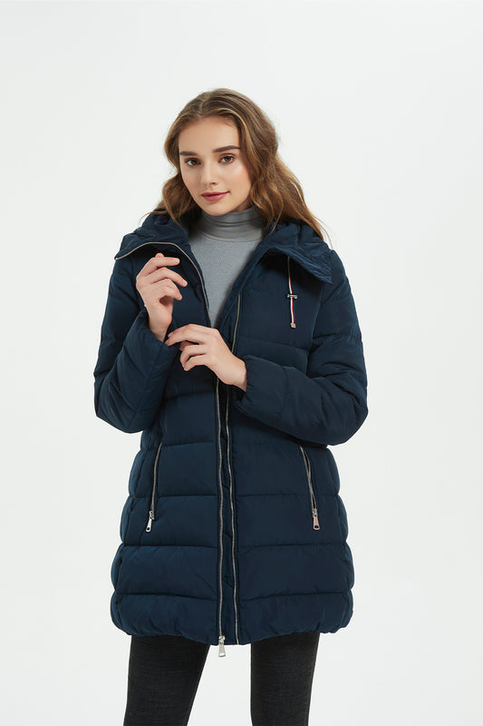 Cinch Waist Puffer Jacket & Coat with hood