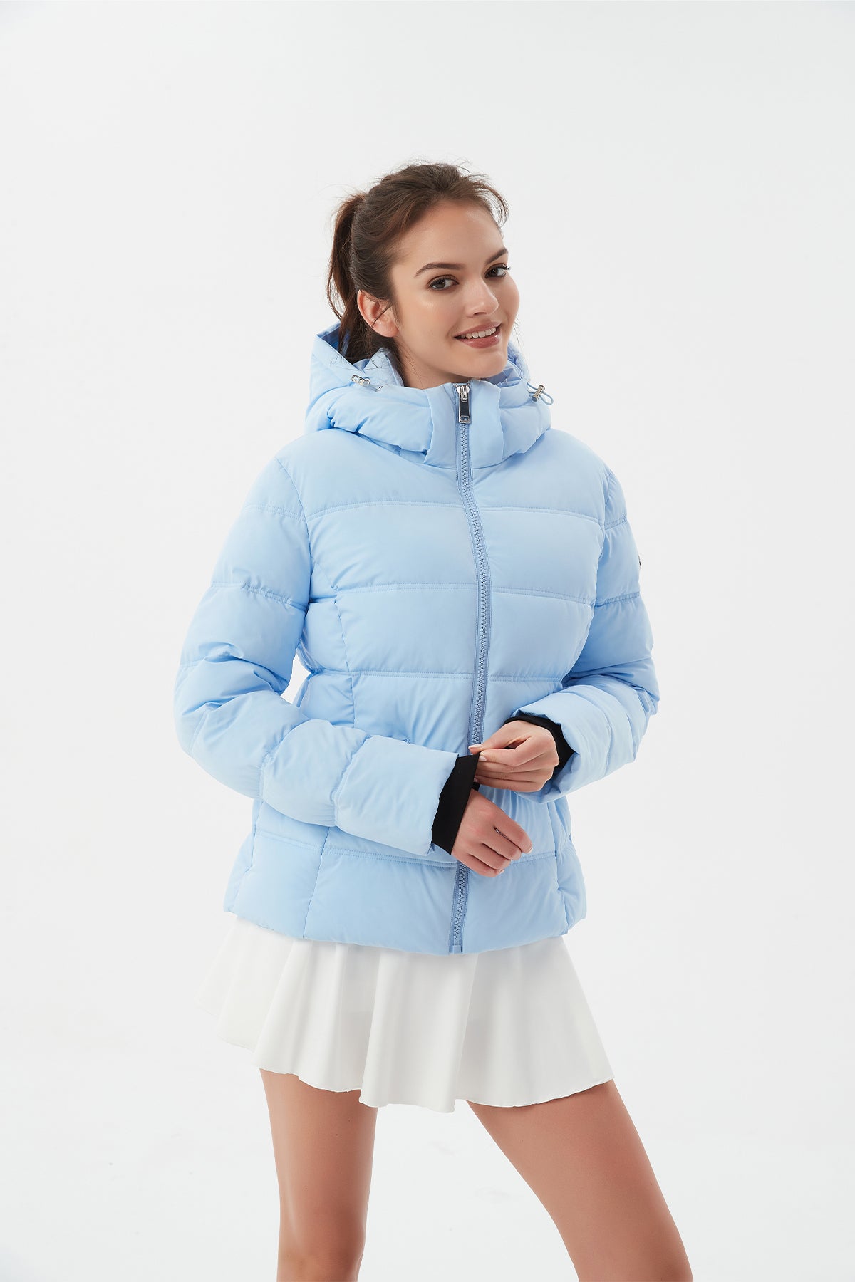 Casual Cropped Puffer Jacket with Hood