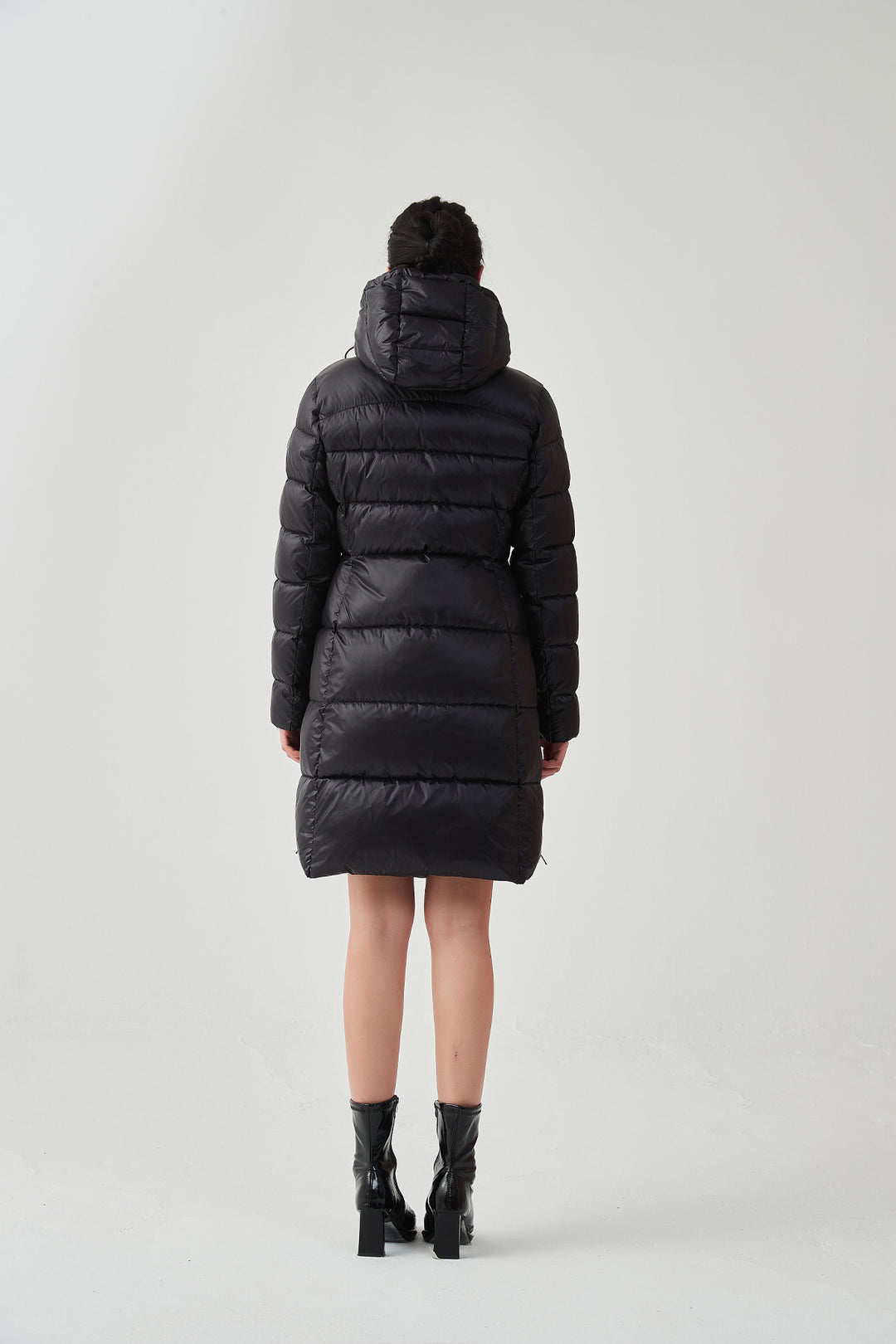 Shiny Lightweight Winter Jacket with hood
