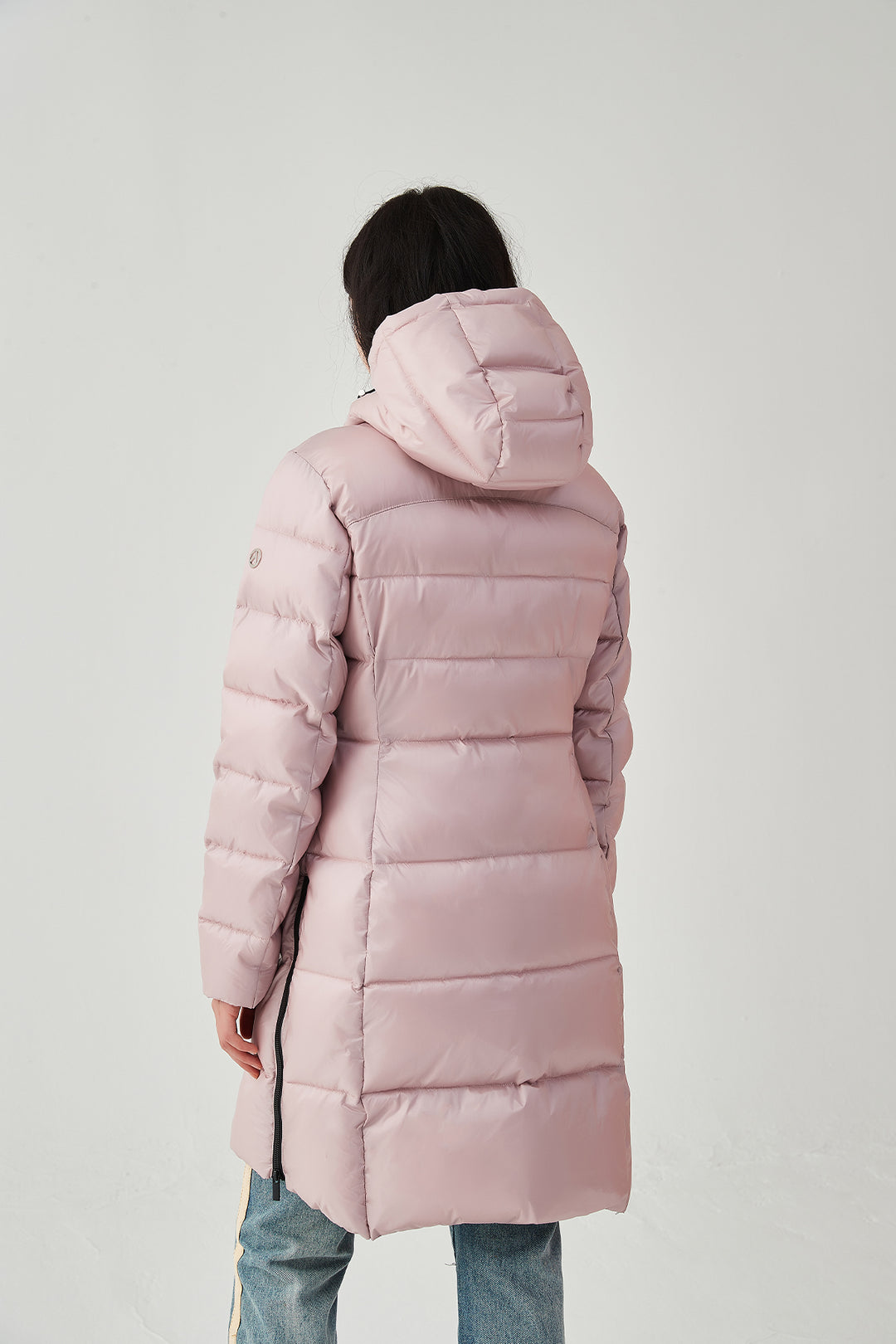 Shiny Lightweight Winter Jacket with hood