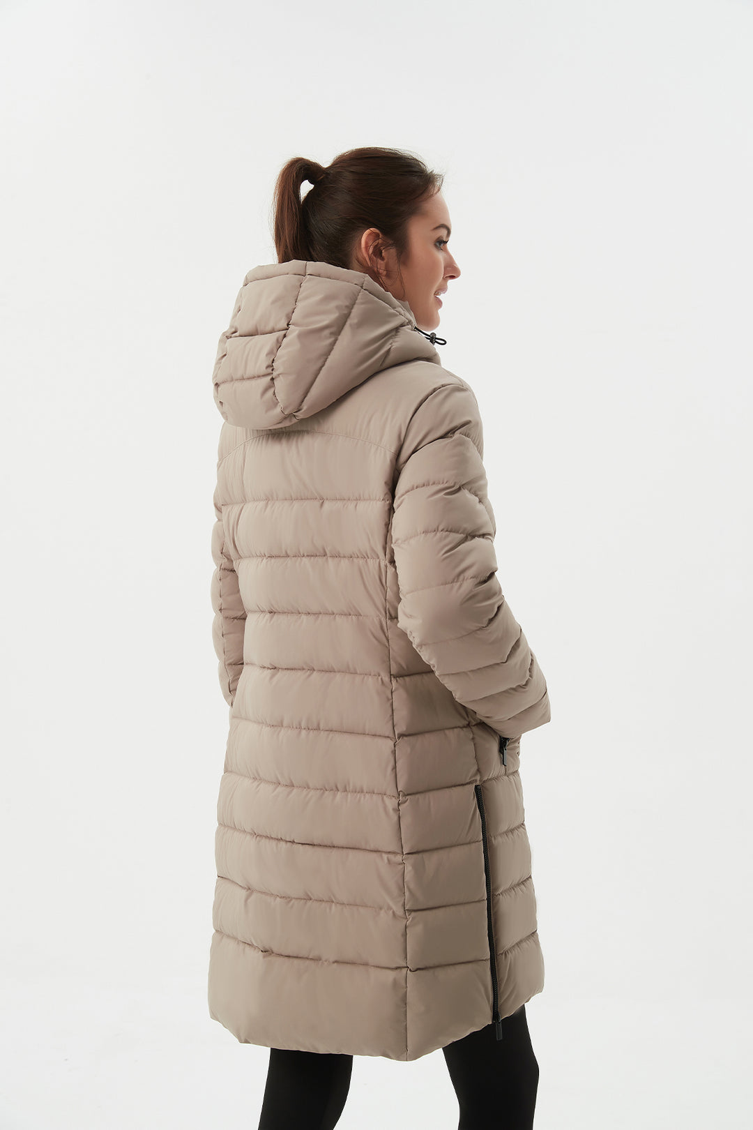Packable Lightweight Puffer Coat with Hood