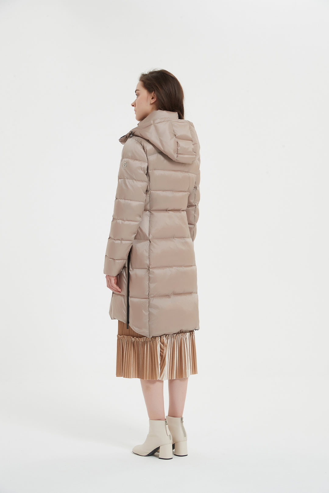 Shiny Lightweight Winter Jacket with hood