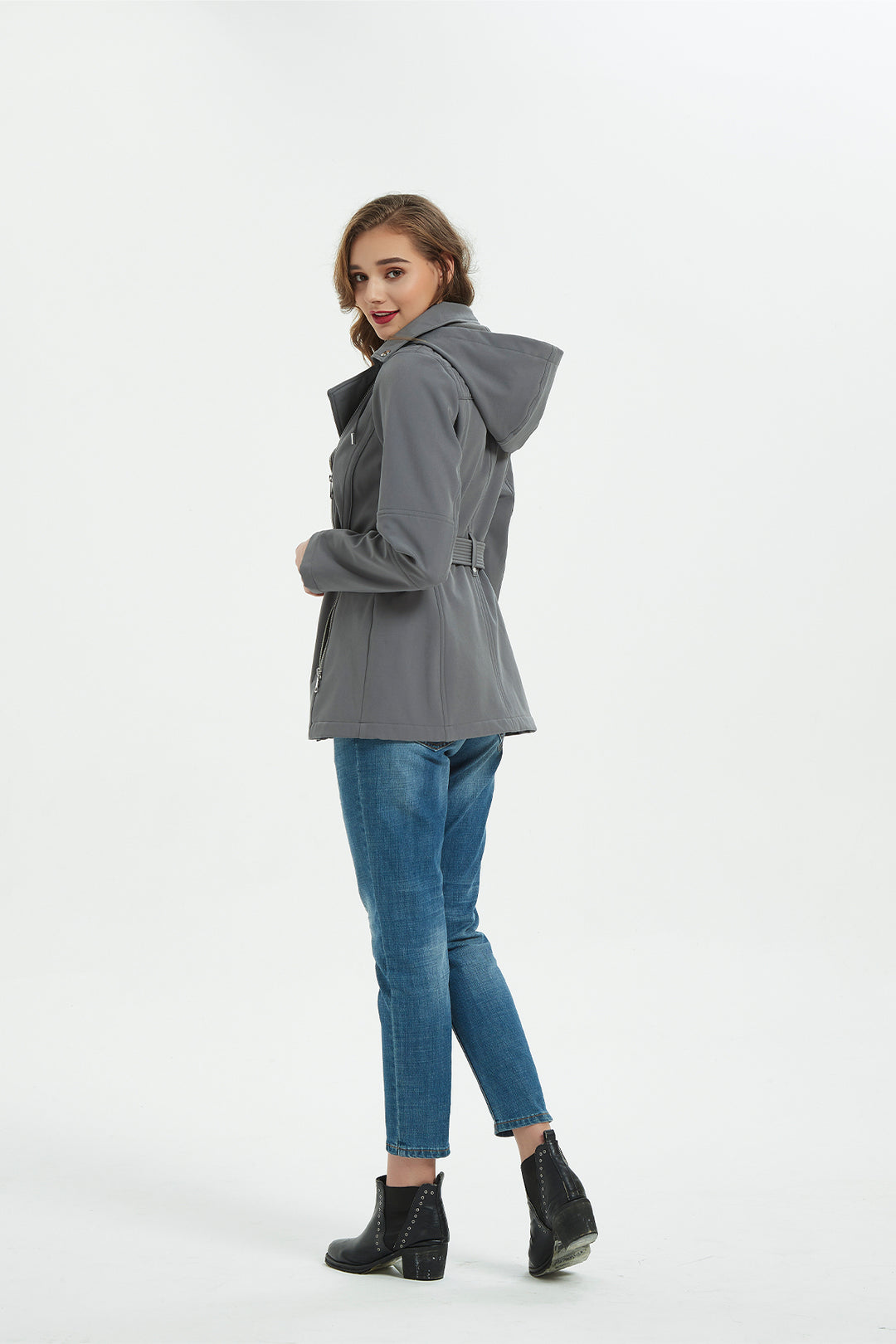 womens belted coat