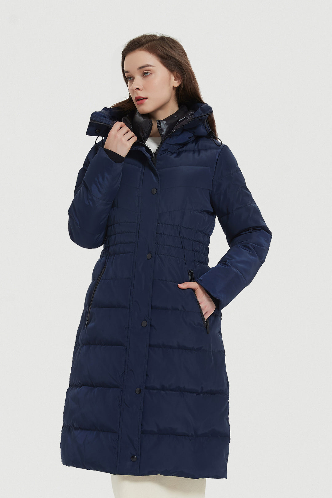 white long puffer coat