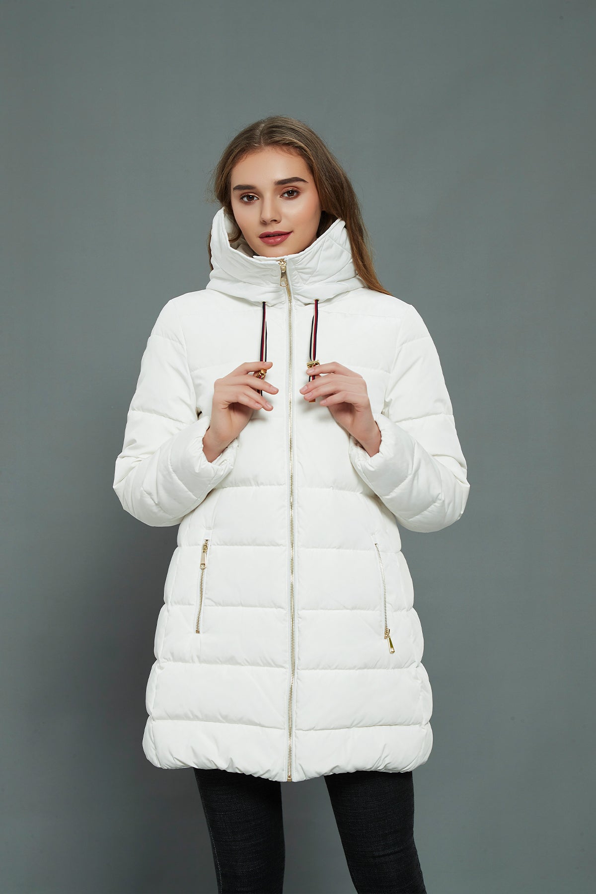 Cinch Waist Puffer Jacket & Coat with hood