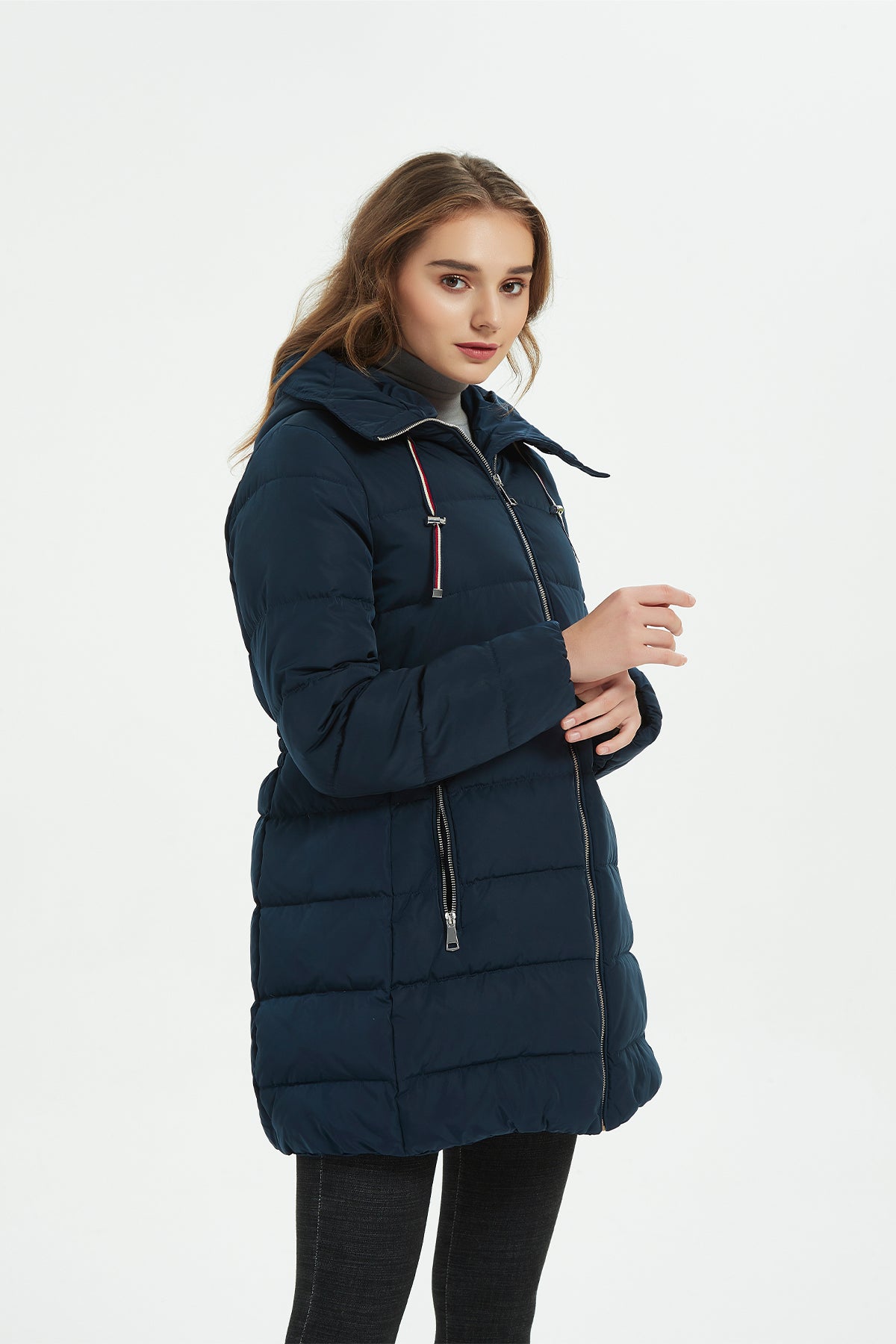 Cinch Waist Puffer Jacket & Coat with hood