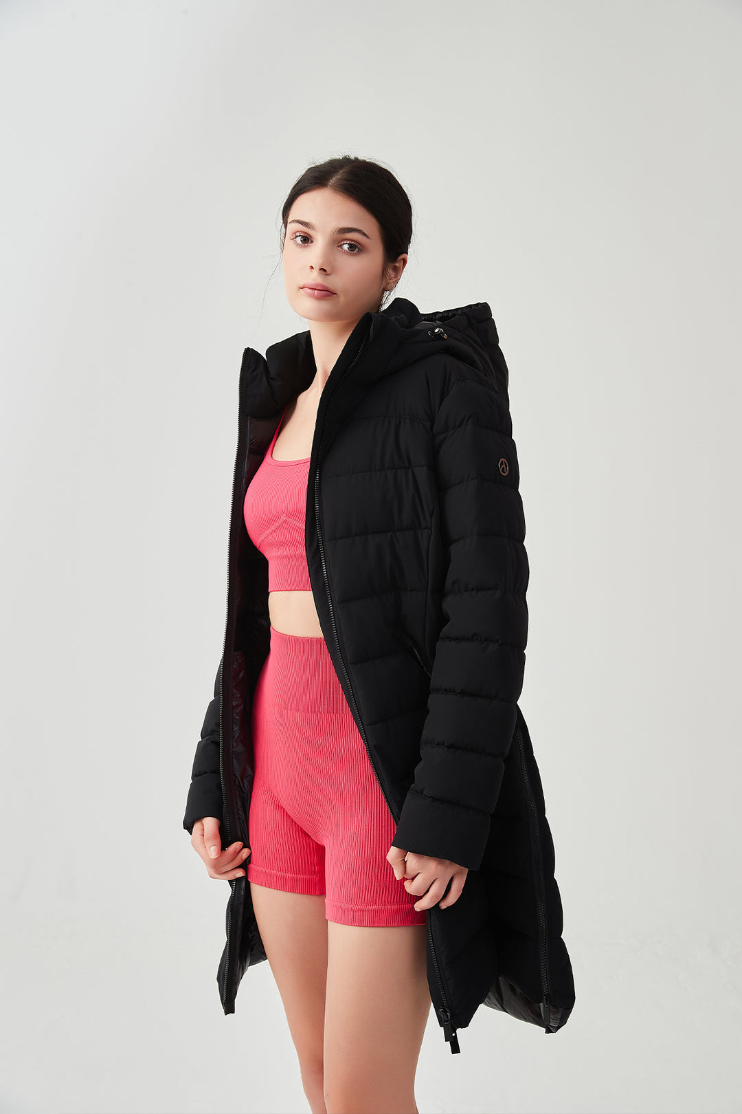 Packable Lightweight Puffer Coat with Hood
