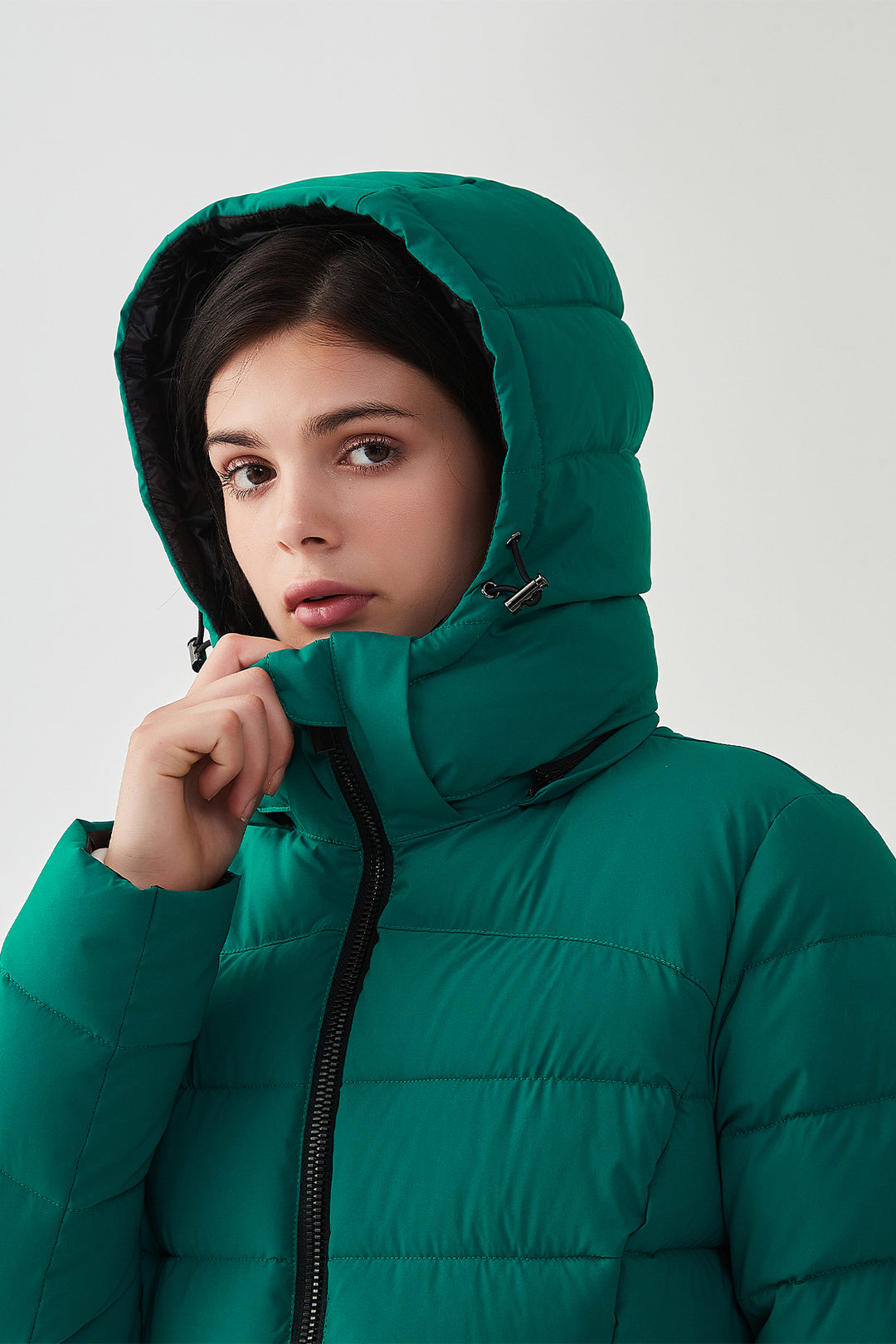 Packable Lightweight Puffer Coat with Hood
