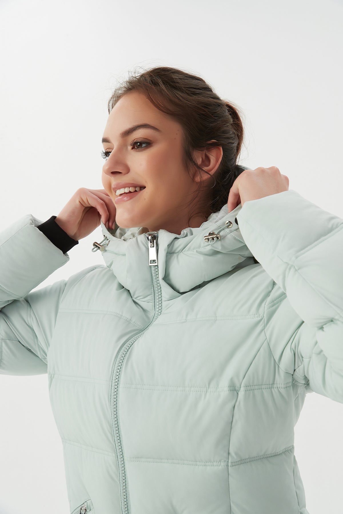 Casual Cropped Puffer Jacket with Hood