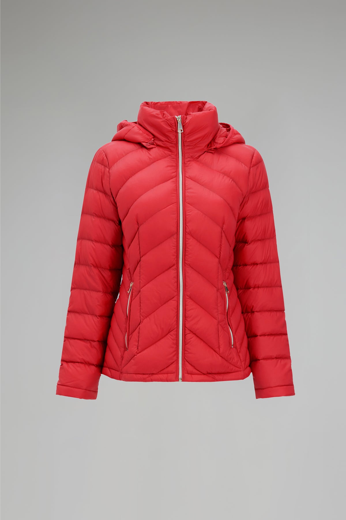 Hollister Womens Jacket Small Red Lightweight Puffer Padded Quilted Coat  Hood *
