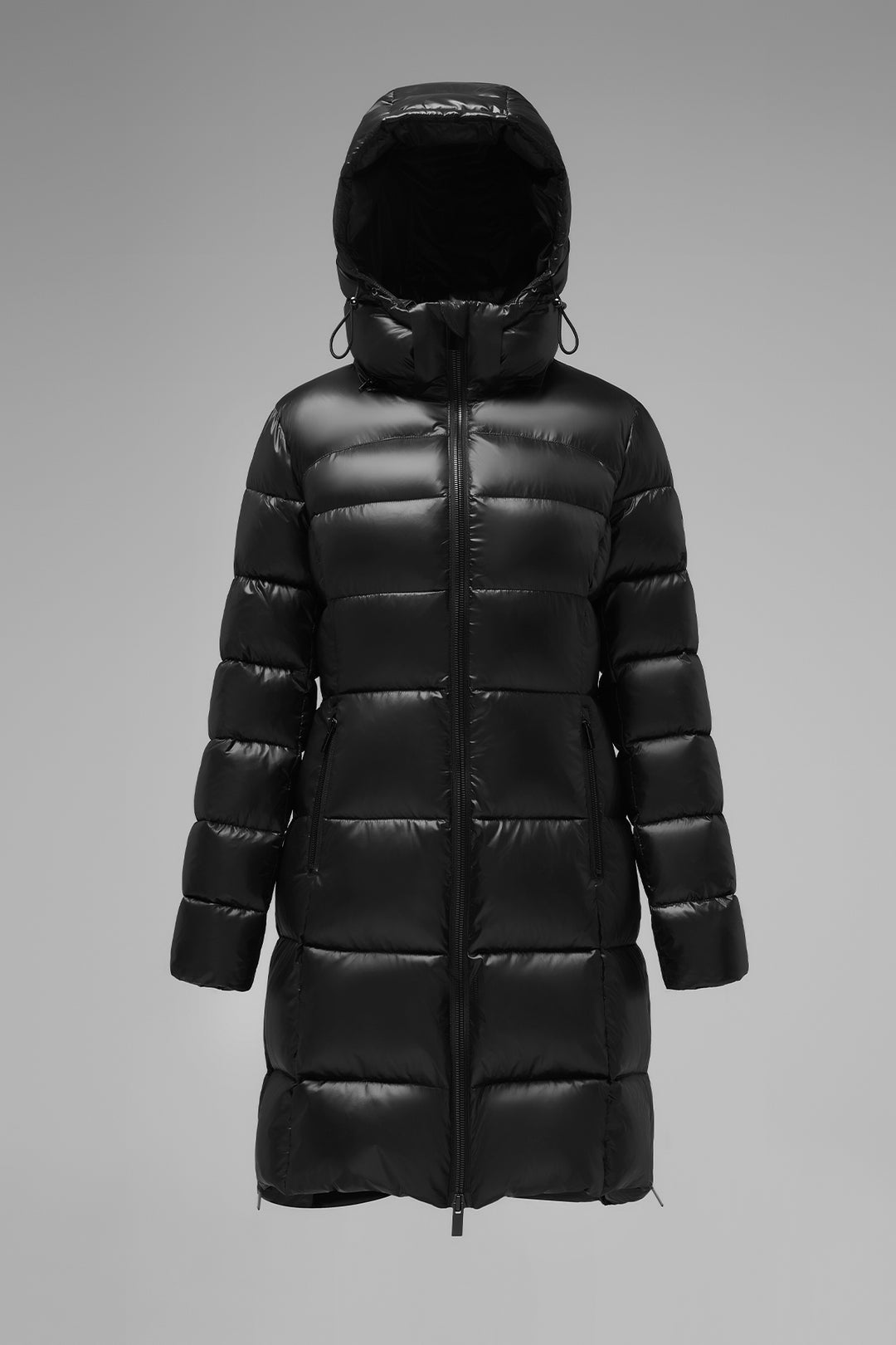 Shiny Lightweight Winter Jacket with hood