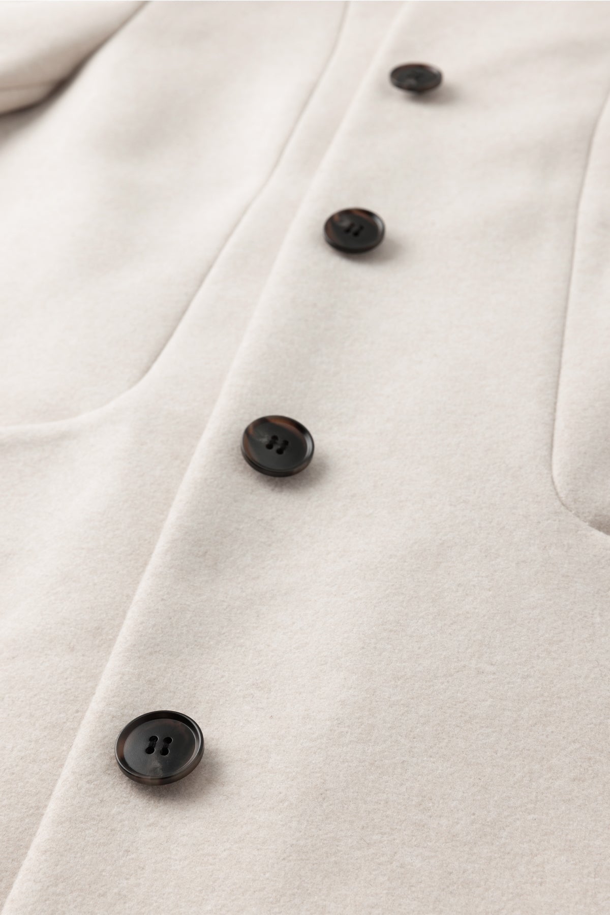 Funnel Neck Cocoon Vegan Wool Coat