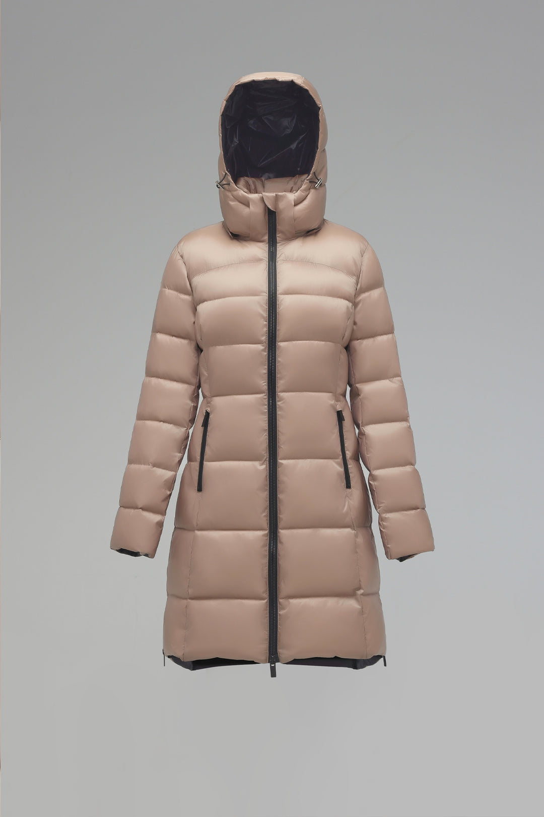 Shiny Lightweight Winter Jacket with hood