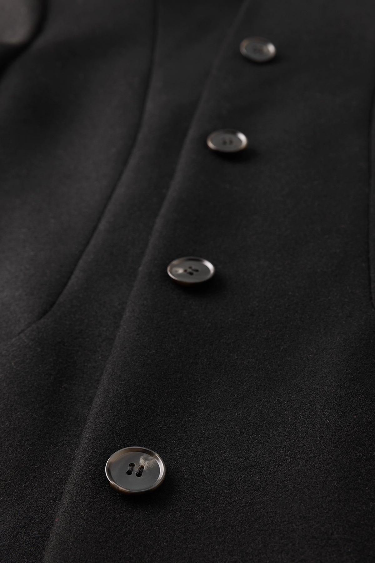 Funnel Neck Cocoon Vegan Wool Coat