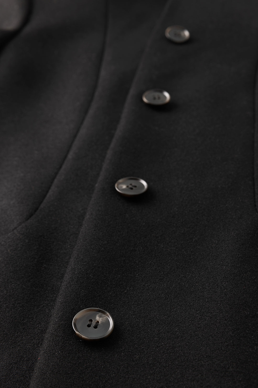 Funnel Neck Cocoon Vegan Wool Coat