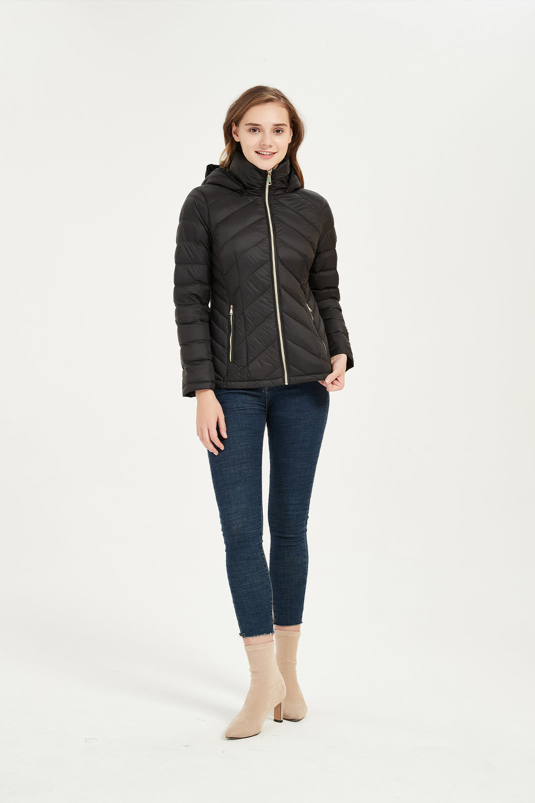 lightweight puffer jacket women