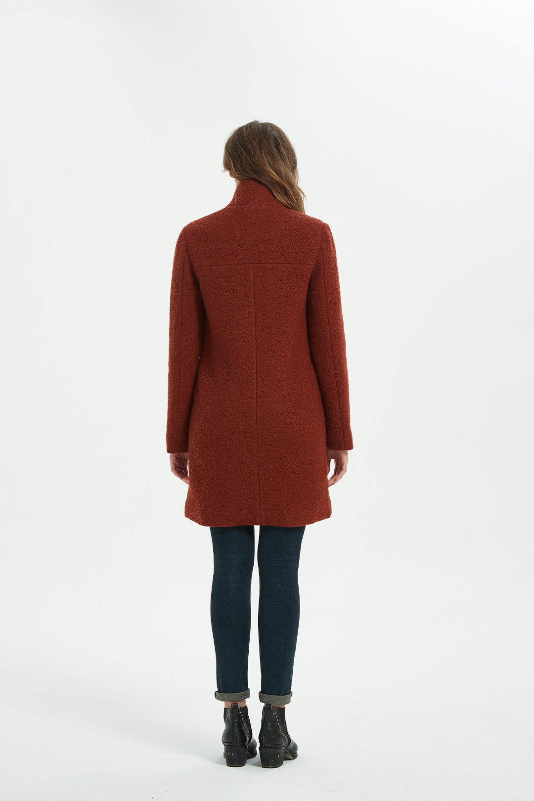 Asymmetrical Mid-Length Wool Coat & Jacket
