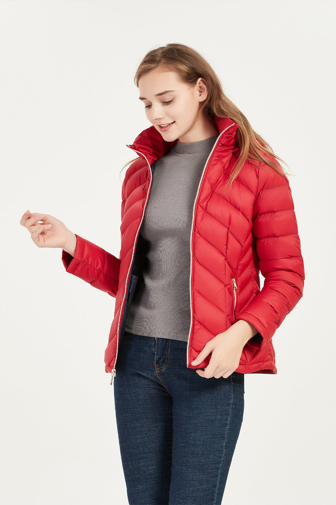 lightweight puffer jacket women