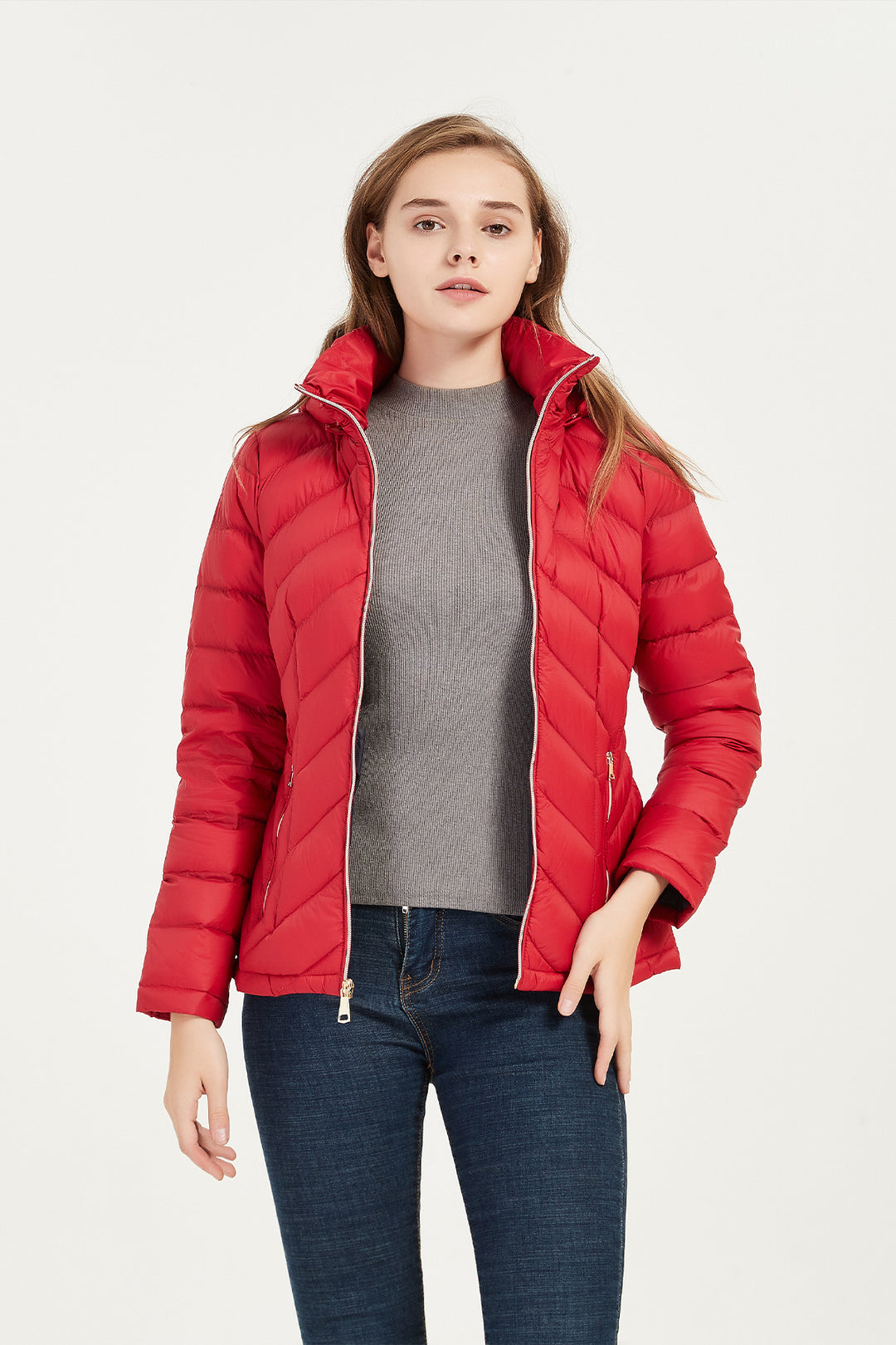 lightweight puffer jacket women