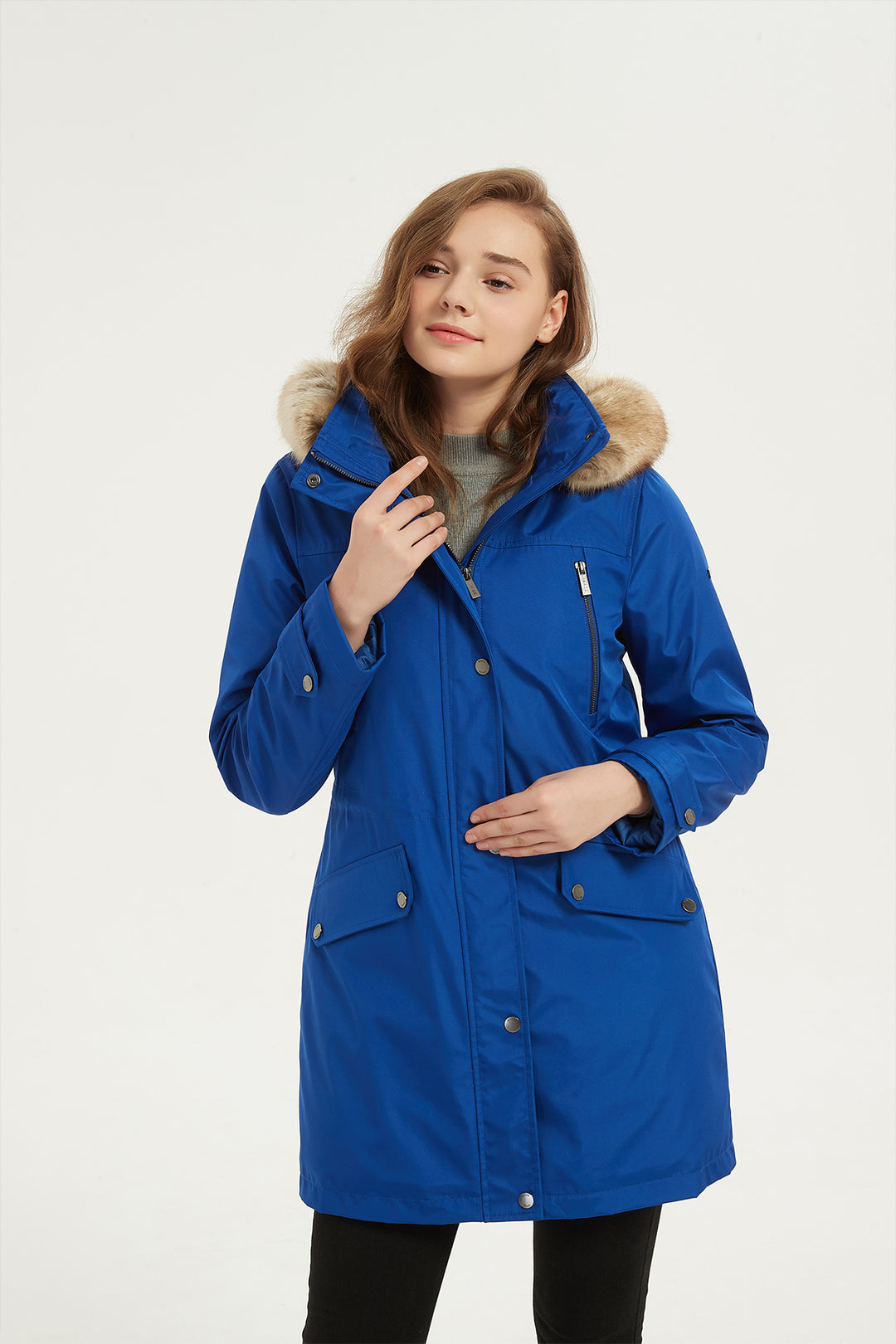 womens parka with fur hood