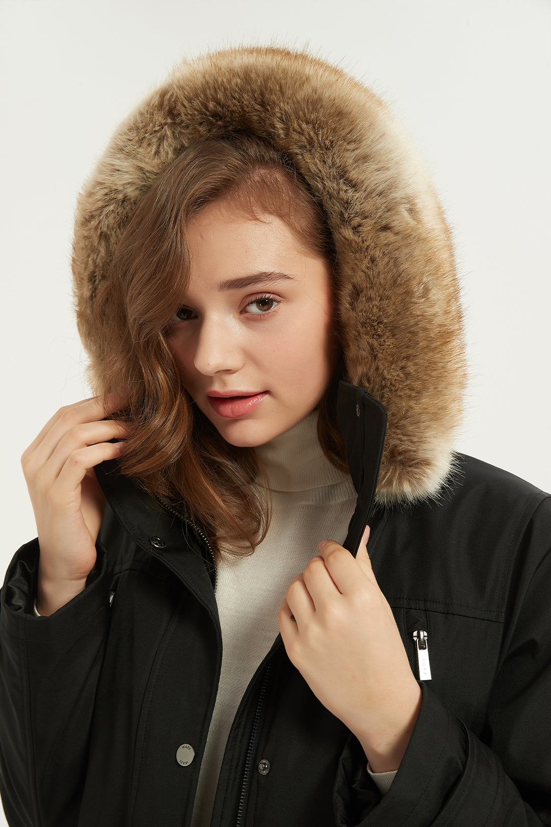 womens parka with fur hood